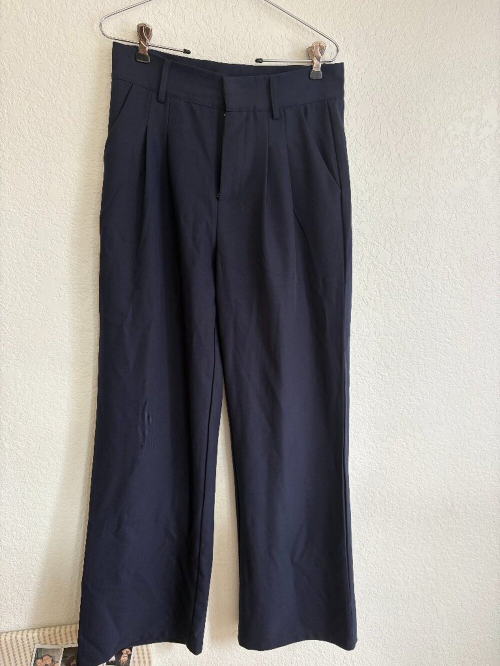 Navy Wide Leg Pants